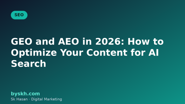 GEO and AEO 2026 guide - optimizing content for AI search engines