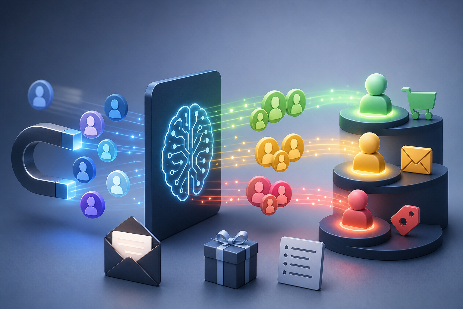 How to Grow Your Email List with AI Lead Magnets in 2026 - From Subscriber to Qualified Lead: AI Lead Scoring - AI generated illustration