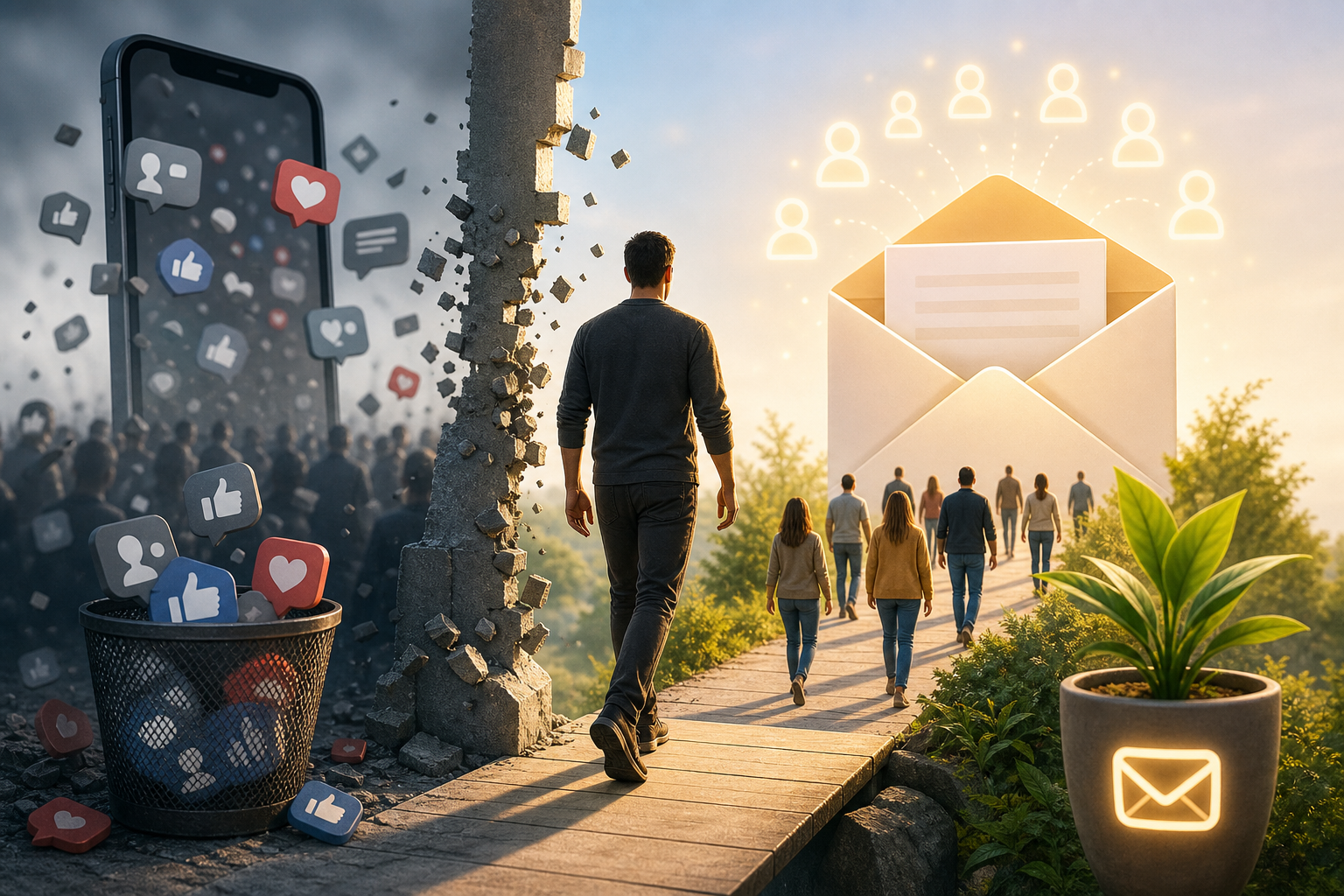 How to Grow Your Email List with AI Lead Magnets in 2026 - Why I Stopped Chasing Followers and Started Building an Email List Again - AI generated illustration