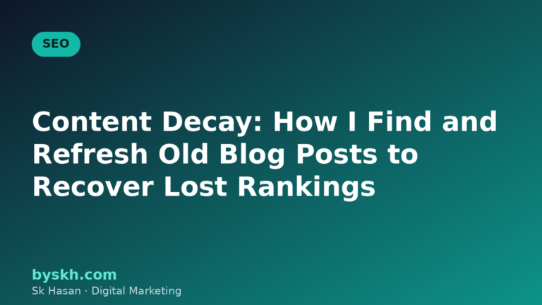 Illustration of refreshing old blog content to recover SEO rankings