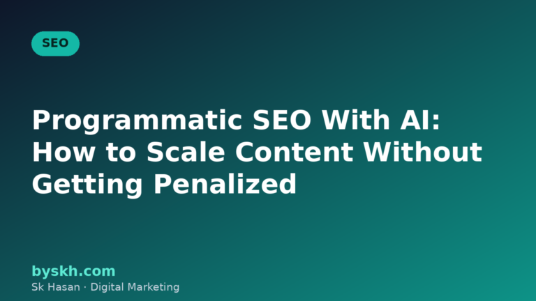 Programmatic SEO powered by AI: structured data feeding many web pages
