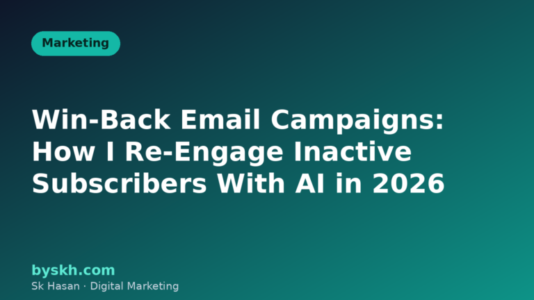 Illustration for win-back email campaigns re-engaging inactive subscribers
