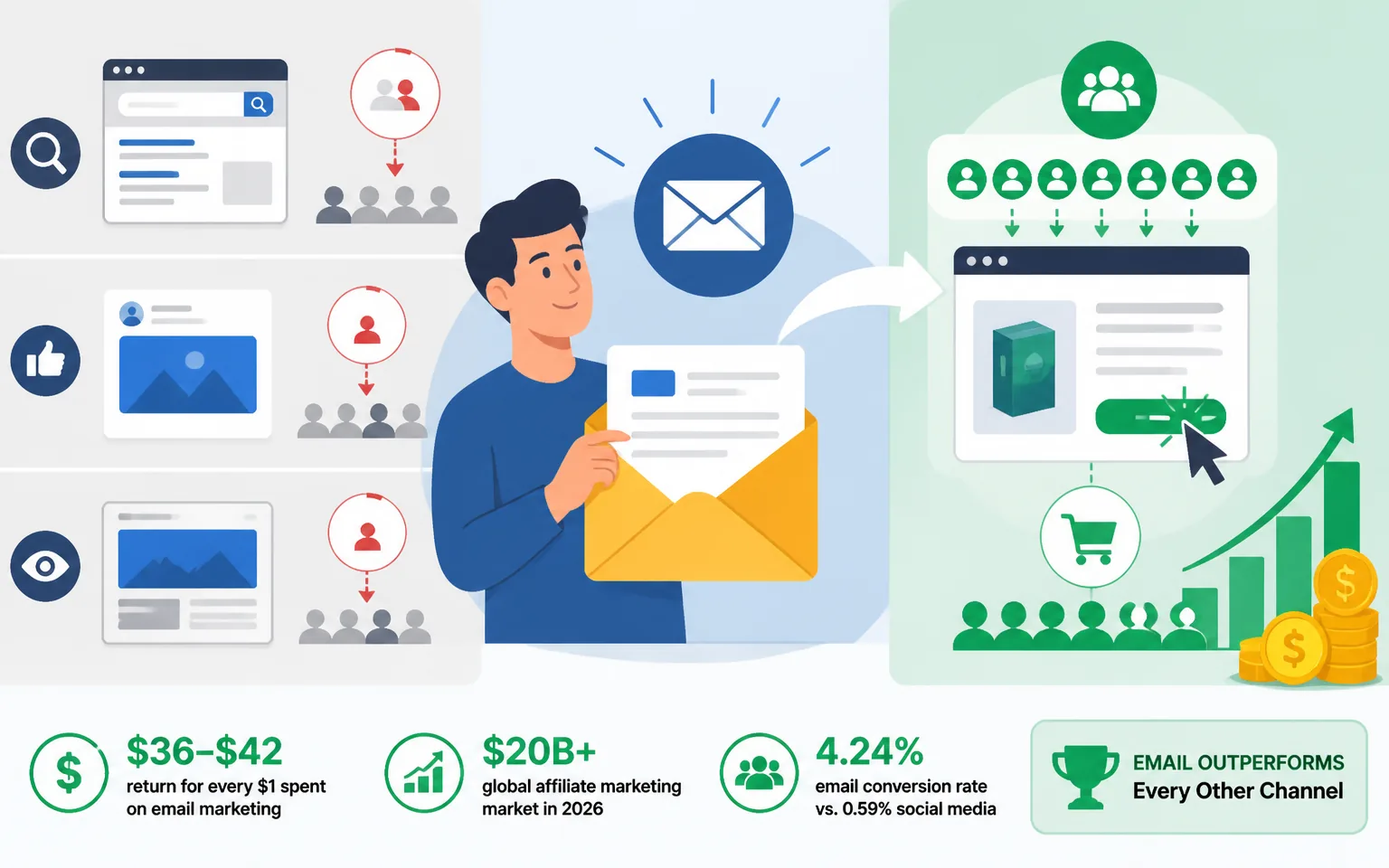 Why Email Is Still the Best Channel for Affiliate Offers - illustration from Affiliate Email Marketing: How I Turn Subscriber