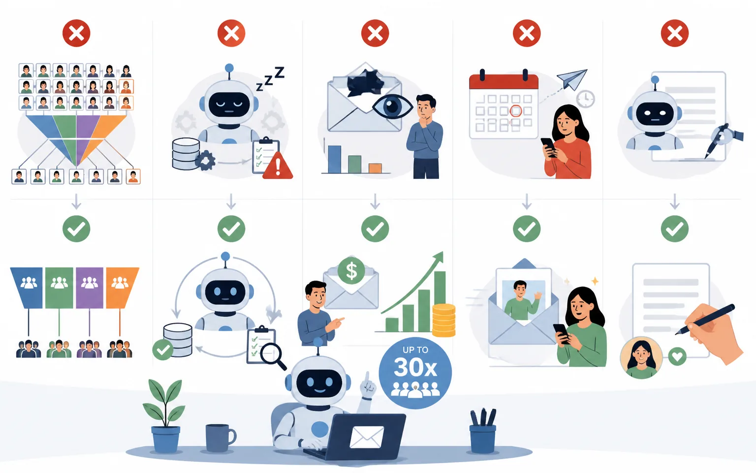 Common Mistakes I See (and How to Avoid Them) - illustration from AI Email Segmentation & Automation Guide