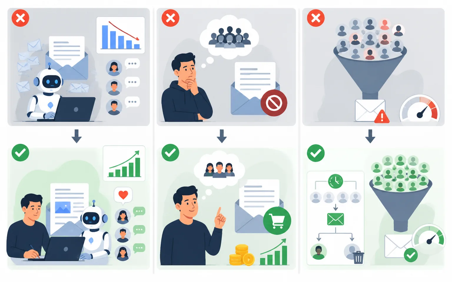 Mistakes I Made (So You Don't Have To) - illustration from How I Use AI to Build and Monetize a Profitable Email Newsletter i