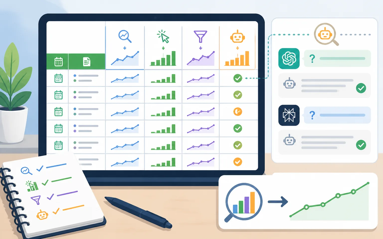 Measuring the Results - illustration from Content Decay: How I Find and Refresh Old Blog Posts to Recover Lost Rankings