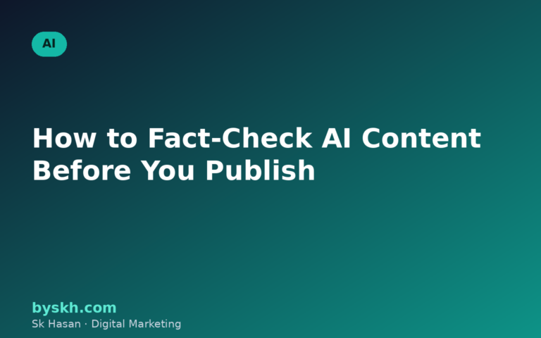 Featured image for a guide on how to fact-check AI content before publishing