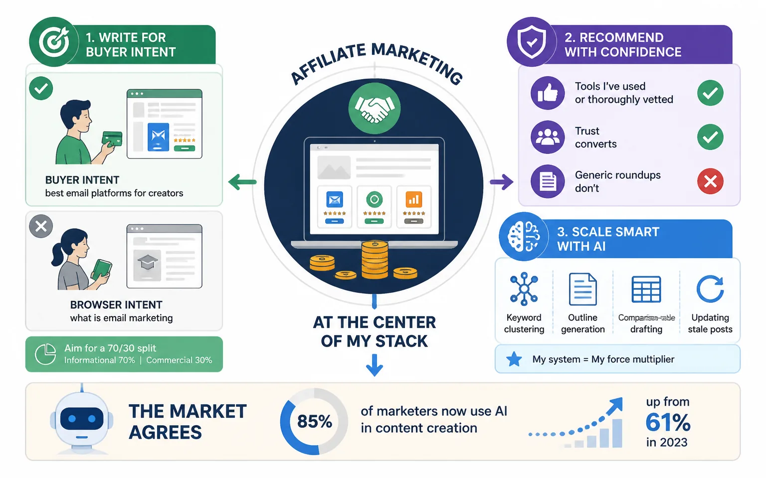 Why I Put Affiliate Marketing at the Center of My Stack - illustration from How to Monetize a Blog in 2026: My Realistic Play