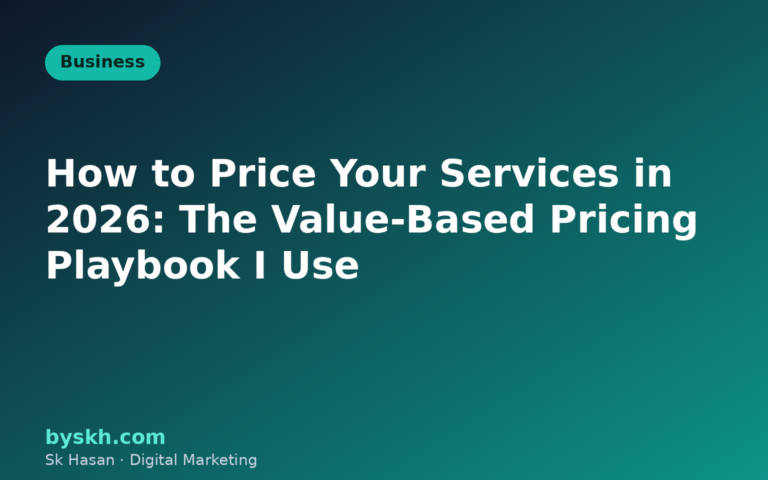 Value-based pricing framework for service businesses