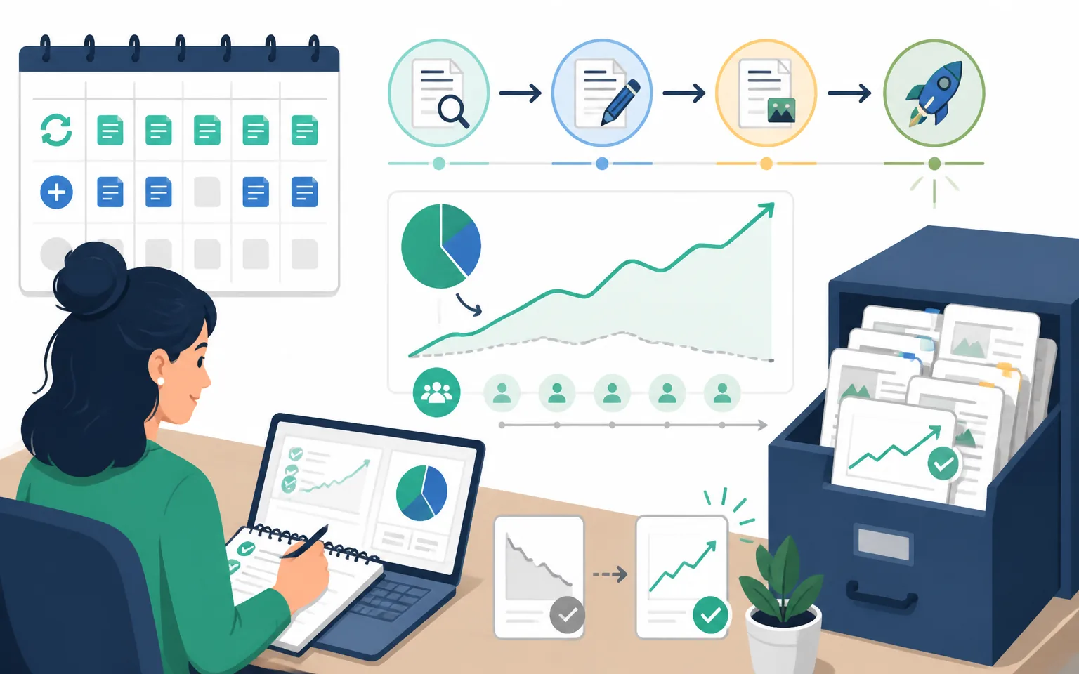 A Realistic Refresh Cadence You Can Sustain - illustration from How to Refresh Old Blog Posts in 2026: My Content-Refresh Sys