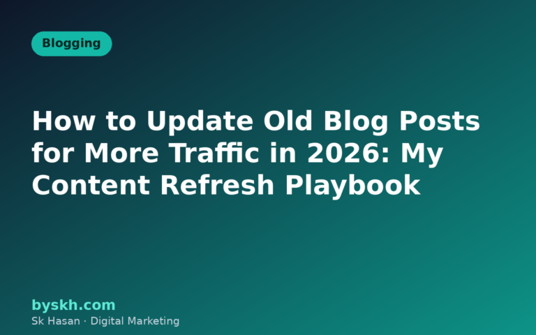 Flat illustration of updating old blog posts for more traffic content refresh