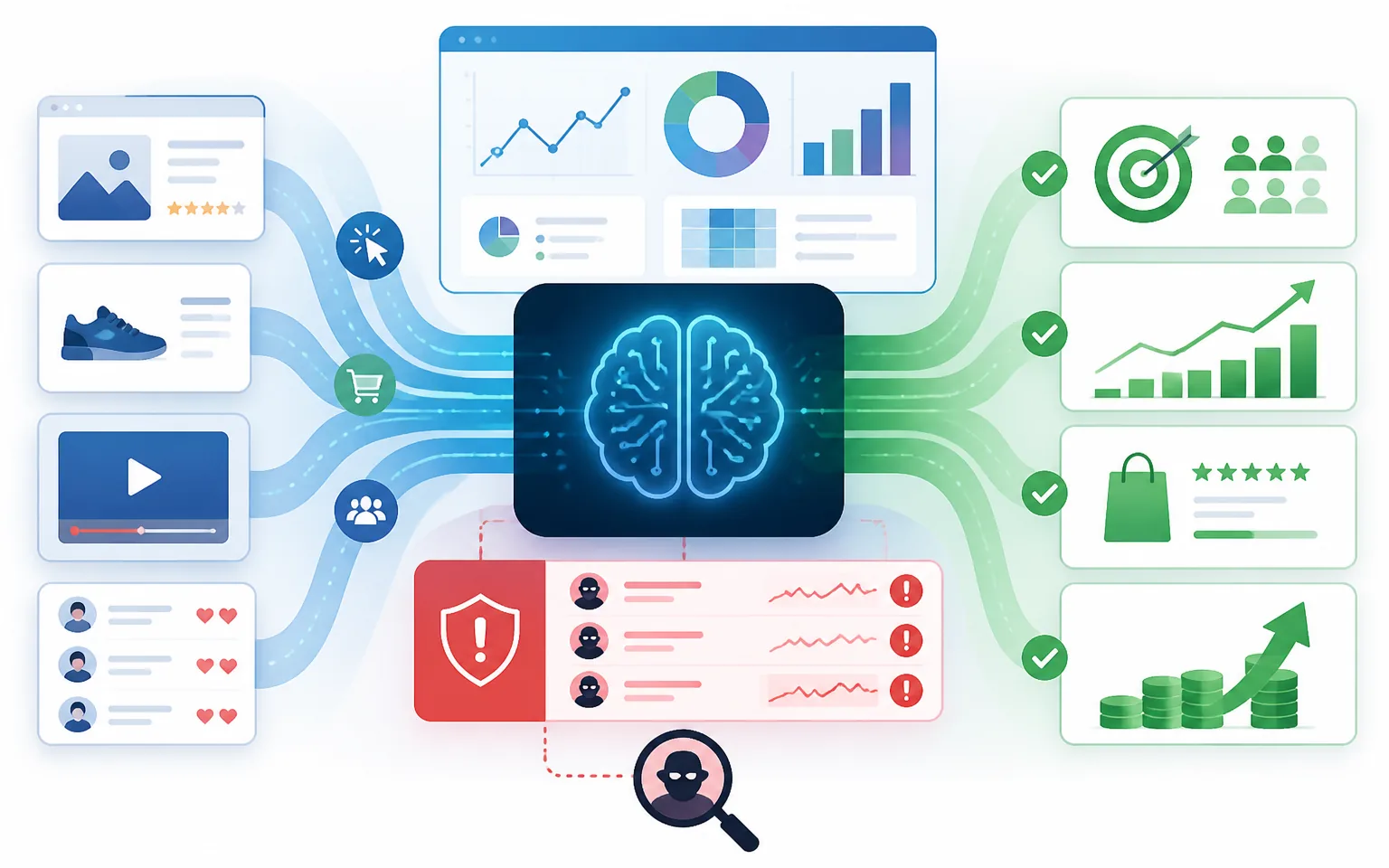 Step 4: AI-Driven Optimization, Analytics, and Fraud Detection - illustration from How to Scale Affiliate Marketing With AI