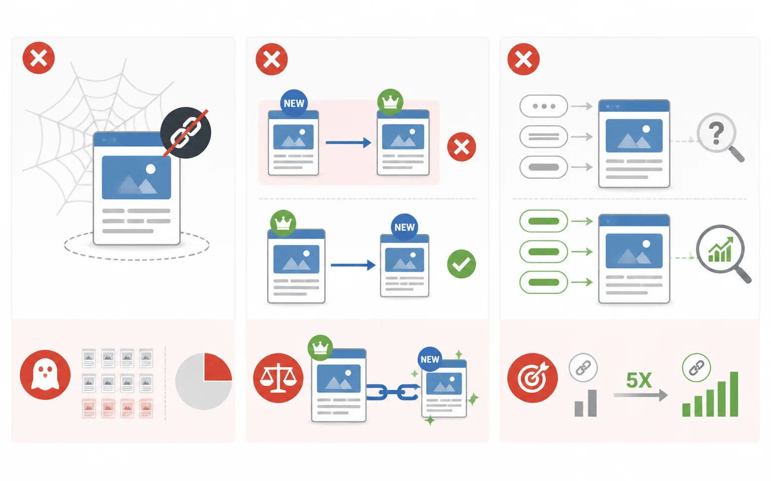 Common Internal Linking Mistakes - illustration from Internal Linking for SEO: Complete Strategy