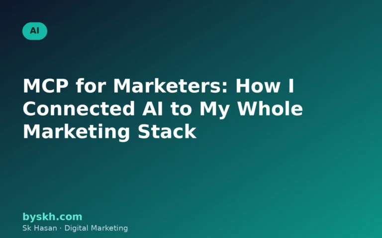 Illustration for a guide to Model Context Protocol MCP for marketers connecting AI to a marketing stack