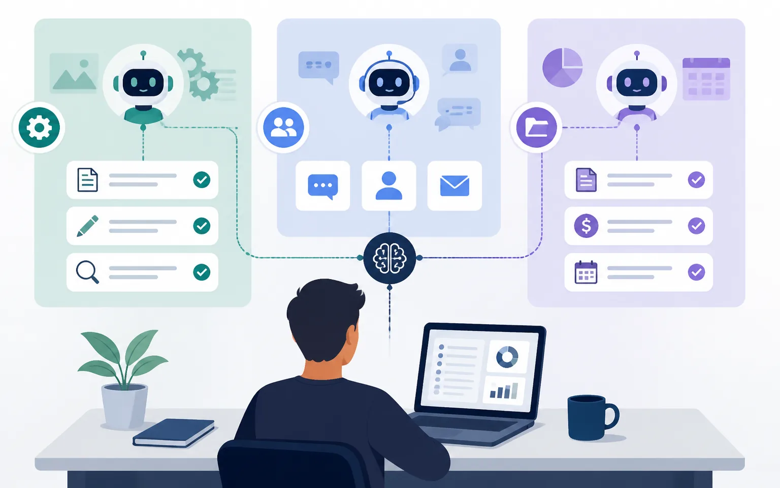 Step Two: Build Your AI Operating Stack - illustration from How to Start a One-Person Business With AI in 2026: My Complete S